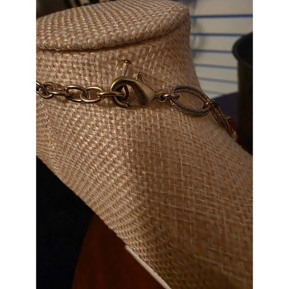 Napier 18-inch Gold -Tone Midsummer Dance Pink Simulated Abalone Bead Necklace - Picture 3 of 4